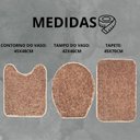 Ver imagem 4 de Kit 3 Peças Banheiro Tapete Classic Bege Trigo