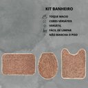 Ver imagem 3 de Kit 3 Peças Banheiro Tapete Classic Bege Trigo