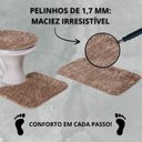 Ver imagem 6 de Kit 3 Peças Banheiro Tapete Classic Bege Trigo