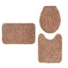 Kit 3 Peças Banheiro Tapete Classic Bege Trigo - 1