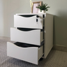 Gaveteiro 3 Gavetas com Chave Face Home Office - 15