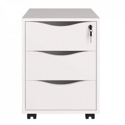 Gaveteiro 3 Gavetas com Chave Face Home Office - 9
