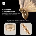 Ver imagem 6 de Lustre Pendente Borboleta Cristal Dourado Led 3w 3000k Bivolt