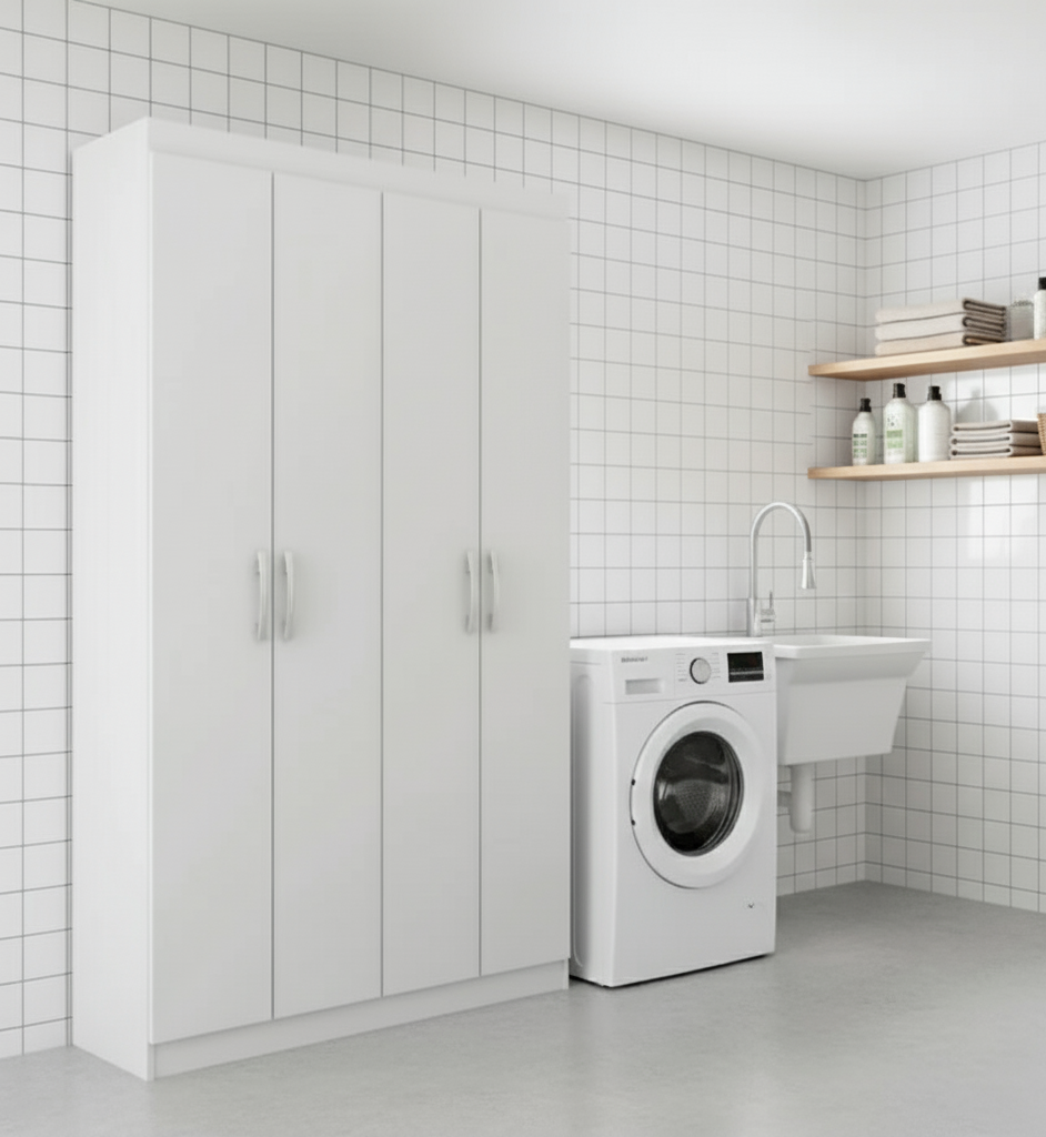 Armário Multiuso 4 Portas 8 Prateleiras Milão Espresso Móveis