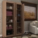 Ver imagem 2 de Armário Multiuso 4 Portas 8 Prateleiras Milão Espresso Móveis