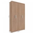 Ver imagem 3 de Armário Multiuso 4 Portas 8 Prateleiras Milão Espresso Móveis