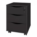 Ver mais imagens de Gaveteiro 3 Gavetas com Chave Face Home Office Preto Artany