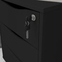 Ver imagem 6 de Gaveteiro 3 Gavetas com Chave Face Home Office Preto Artany
