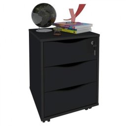 Gaveteiro 3 Gavetas com Chave Face Home Office - 11