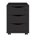 Ver imagem 4 de Gaveteiro 3 Gavetas com Chave Face Home Office Preto Artany