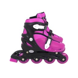 Kit Patins Inline Radical com Luva, Capacete, Joelheira e Cotoveleira Rosa P (29-32) Bel - 11