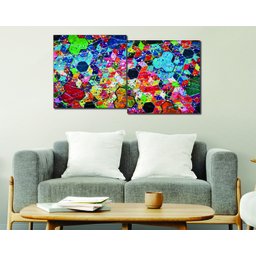 Conjunto com 2 Lindos Quadro Decorativo Originais Pintados a Mão Medindo 73x136 Cm - 2