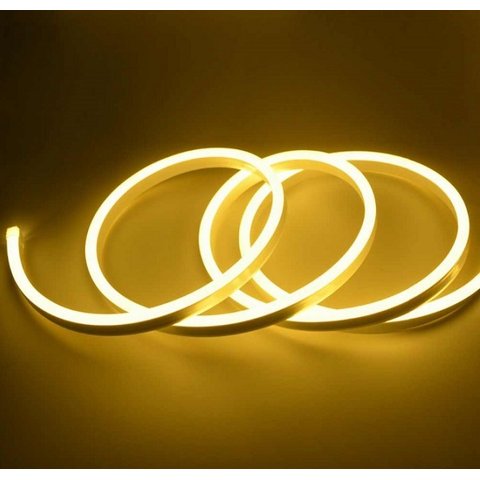 Fita Neon Led Branco Quente 20 Metros 12w/m Com Conector 127v