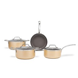 Conjunto de Panelas Brinox 4 Peças com Fundo de Indução Ceramic Life Coast - 1 Conjunto de Panelas Brinox 4 Peças com Fundo de Indução Ceramic Life Coast - 1