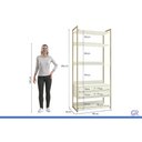 Ver imagem 4 de Estante p/ Quarto Casal LI049 Industrial 2GAVS Branco Kappesberg