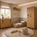 Ver imagem 3 de Quarto Infantil Completo com Minicama Montessoriana Suspiro Multimóveis MP4834 Madeirado
