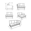 Ver imagem 2 de Sofá Vena de Canto + Chaise Fixo Couro Preto 560cm - 69858