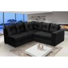 Sofá de Canto 5 Lugares Califórnia 183Cm Veludo Light Preto - 1