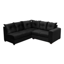 Sofá de Canto 5 Lugares Califórnia 183Cm Veludo Light Preto - 2