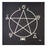 Toalha Pentagrama Para Altar, Taro E Jogos 70x70 Cm Preta - 1