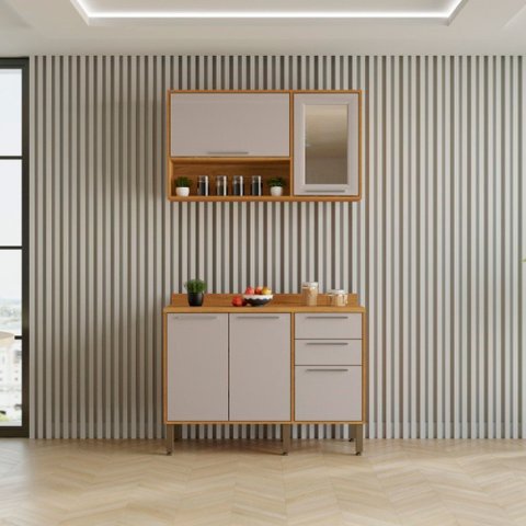 Cozinha Modulada Reflecta 2 Peças Paris Sallêto:cinamomo/off