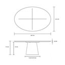 Ver imagem 3 de Mesa De Jantar Cone Oval 198x122 Cm Tampo Madeira