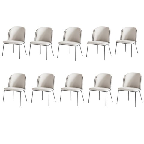 Kit 10 Cadeiras Tay para Sala de Jantar e Espaço Gourmet-costas Linho 60-frente Linho 22 Gat Magazin