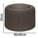 Ver imagem 4 de Puff Redondo Orgânico Resistente Flora 45x45 Bouclê - Sofa Store:bouclê Marrom