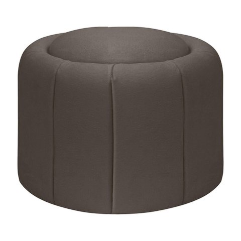 Puff Redondo Orgânico Resistente Flora 45x45 Bouclê - Sofa Store:bouclê Marrom