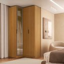 Ver imagem 1 de Guarda Roupa de Canto 3 Portas 1 Reflecta Altezza Clean Belmax:freijó