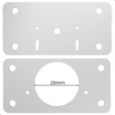 Ver imagem 6 de Kit 04 Placas de Reparo Porta Dobradiça Armário Mdf 26mm Rtg
