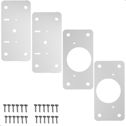 Kit 04 Placas de Reparo Porta Dobradiça Armário Mdf 26mm Rtg