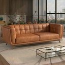 Ver imagem 2 de Sofa Living 2 Lugares Bellare 180 cm Pes Madeira Courino Tcs 727 Moll