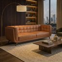 Ver imagem 6 de Sofa Living 2 Lugares Bellare 180 cm Pes Madeira Courino Tcs 727 Moll