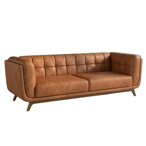 Sofa Living 2 Lugares Bellare 180 cm Pes Madeira Courino Tcs 727 Moll
