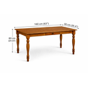 Ver imagem 5 de Mesa de Jantar ou Cozinha 160cm em Madeira Maciça com Gaveta e Pés Torneados – Made Wood
