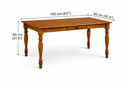 Ver imagem 5 de Mesa de Jantar ou Cozinha 160cm em Madeira Maciça com Gaveta e Pés Torneados – Made Wood