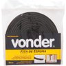 Fita adesiva espuma 12x6mm preta com 4 metros - Vonder - 3