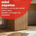 Ver imagem 5 de Escrivaninha Mesa Escritório Vitória 1 Gaveta 1 Porta 120cm Amêndola Touch Marrom