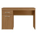 Ver imagem 2 de Escrivaninha Mesa Escritório Vitória 1 Gaveta 1 Porta 120cm Amêndola Touch Marrom