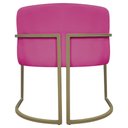 Ver imagem 5 de Poltrona Decorativa Recepção Luna Corino Cores Base de Ferro Champagne Pink Corino