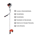 Ver imagem 2 de Roçadeira a Gasolina Toyama Rt43l-b 43cc 2t 1.7hp com Lâmina 3 Pontas e 2 Lâminas Extras