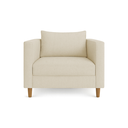 Ver imagem 1 de Poltrona Helena Linho Bege para Sala de Estar Recepção Neros
