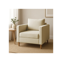 Ver imagem 5 de Poltrona Helena Linho Bege para Sala de Estar Recepção Neros