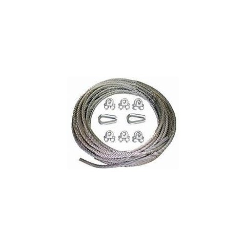 Cabo de Aço Galvanizado 8 Mm com 20 Metros, para Linha de Vida em Escada de Marinheiro