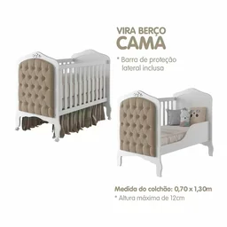 Berço Mini Cama com Capitonê Alegria Espresso Móveis - 6