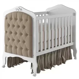 Berço Mini Cama com Capitonê Alegria Espresso Móveis - 2