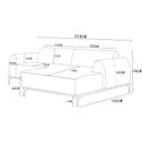 Ver imagem 5 de Sofá 5 Lugares com Chaise Direito Sala de Estar Molino 320cm D02 Couríssimo Preto B-159 - Lyam