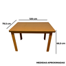 Mesa Fixa Paraná Ultra 120x80 de Madeira:mel - 5