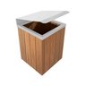 Lixeira de Madeira Plástica com Tampa Basculante 68l - 1